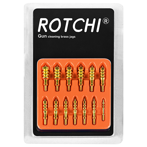 13-pc pack gun cleaning brass jags set, blister card package