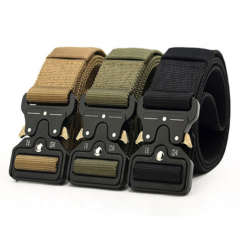 45mm Quick Release Button Panlabas na Pangangaso Nylon Tactical Belt