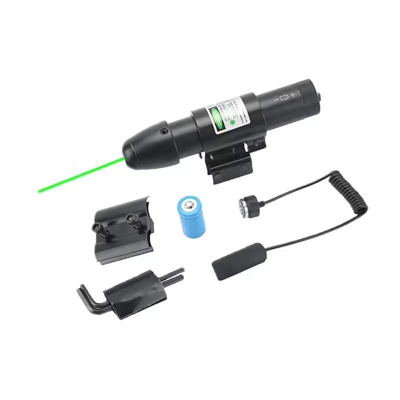 Adjustable Tactical Flashlight Green laser Scope Na May Pressure Switch