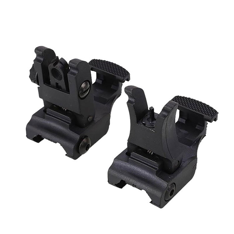 AR-15 Rapid Tactical Front At Rear AR15 Parts Flip-up Back-up Sight Set AR 15 Sights Para sa Pangangaso