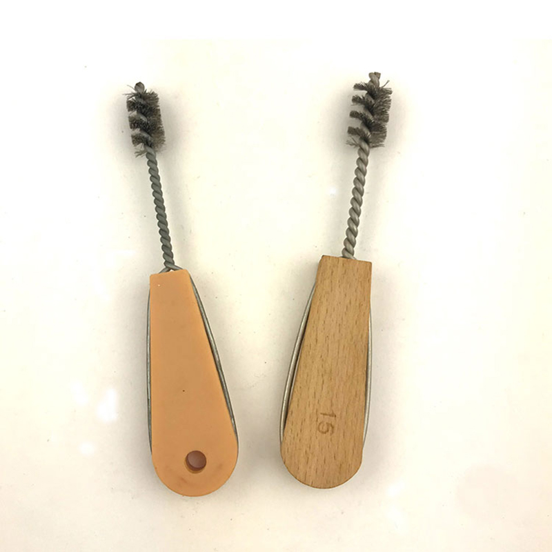Drill Hole Pipe Tube Twist Cleaning Brush na may Handle na Kahoy o Plastic