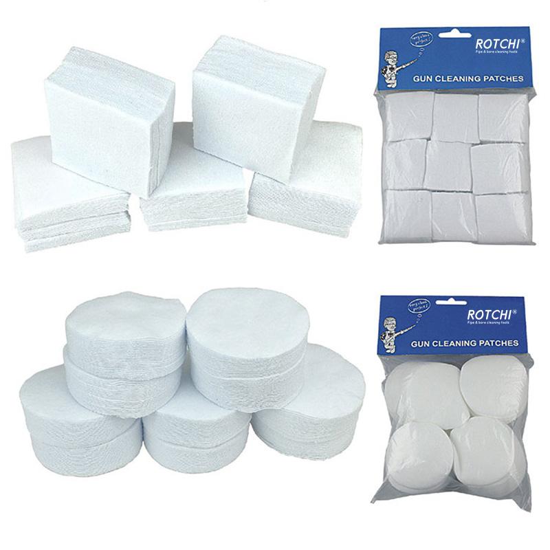 Non Woven Square at Round Cloth Gun Cleaning Patches High Abosrbed