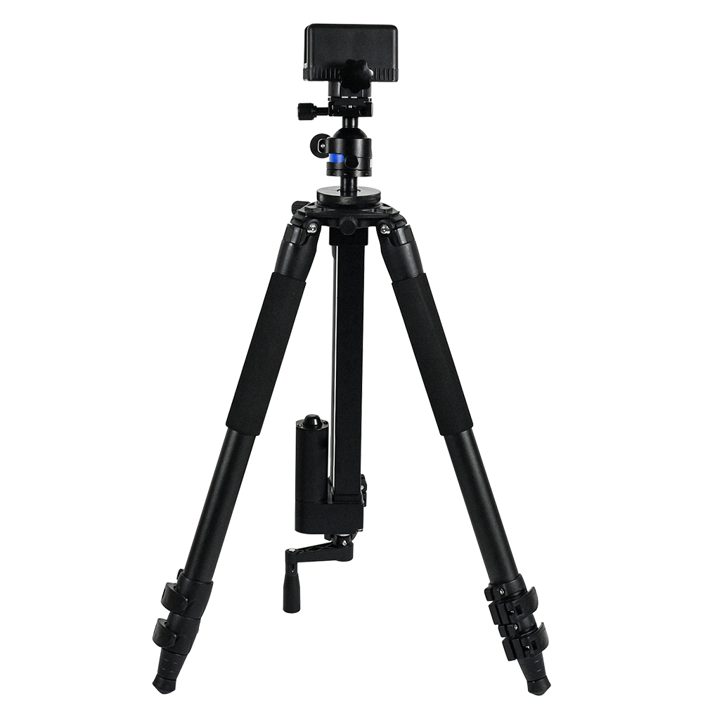 Aluminyo tripod, matibay na baril mount, electrically adjustable taas