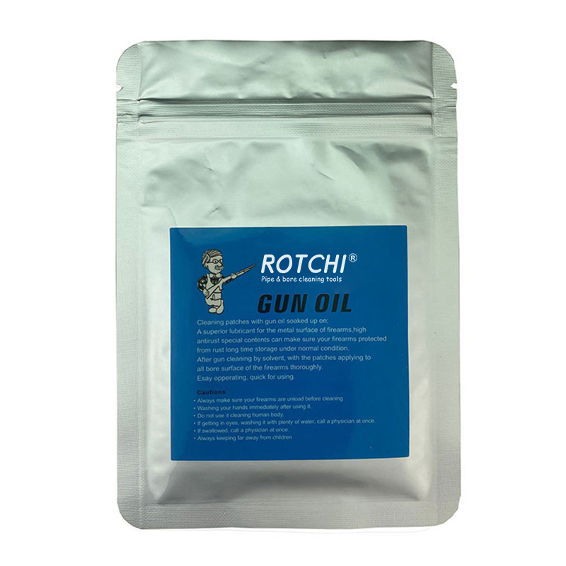 OPP naka -pack na langis na hinihigop na mga patch ng paglilinis ng baril