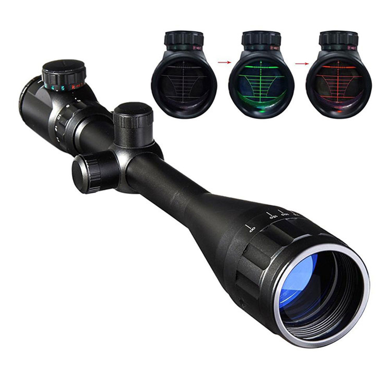 Taktikal na Saklaw sa Pangangaso Red Green Dot Illuminated Reticle 6-24x50 Riflescope Telescope Air Gun Sniper Rifle Scope Pangangaso Saklaw